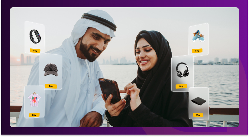 Ecommerce customer experience in the Middle East with instant buying options, illustrating live chat impact on Chattrik blogs